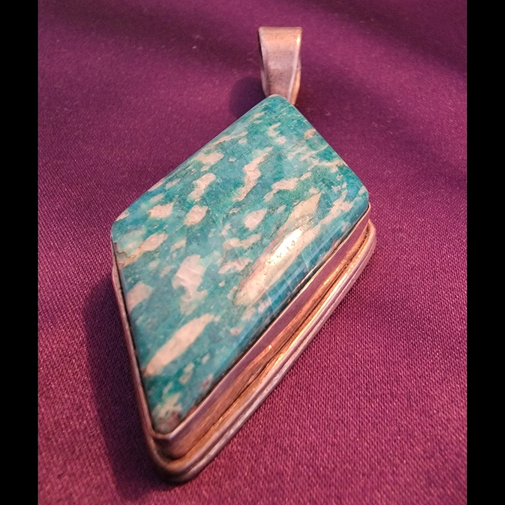 Sterling Silver Amazonite Pendant - image 4